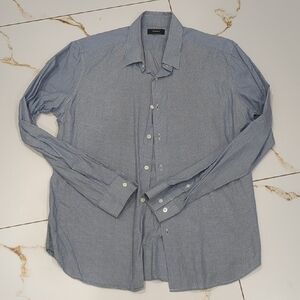 Theory Men's Light Blue Button Down Shirt